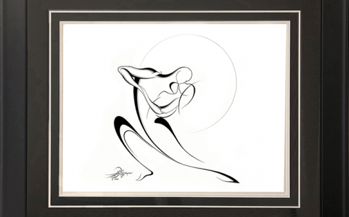 Kissing-Dancing-Couple, white